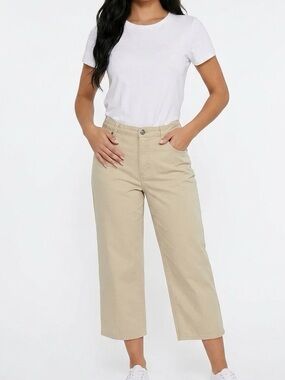 Talbots Women's Size‎ 12 Beige Stretch Capri Pants High-Rise Casual